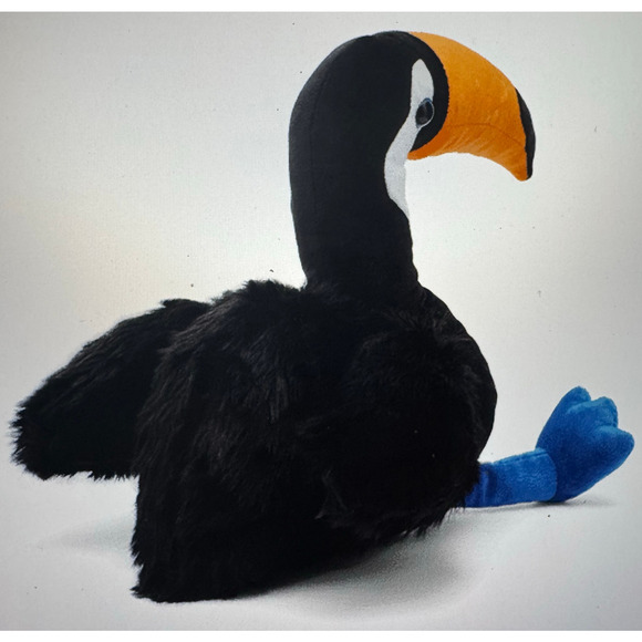 Scentsy Buddy Toucan Plush Stuffed Animal Black Orange Beak Blue Feet Retired - Picture 11 of 16